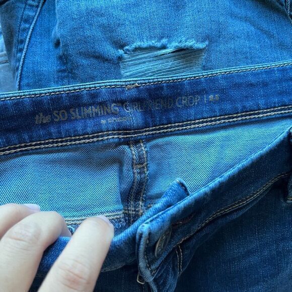 Chico’s So Slimming Girlfriend Jeans Womens Size 2.5 L 14 Blue‎ Denim Ski… - Picture 7 of 11